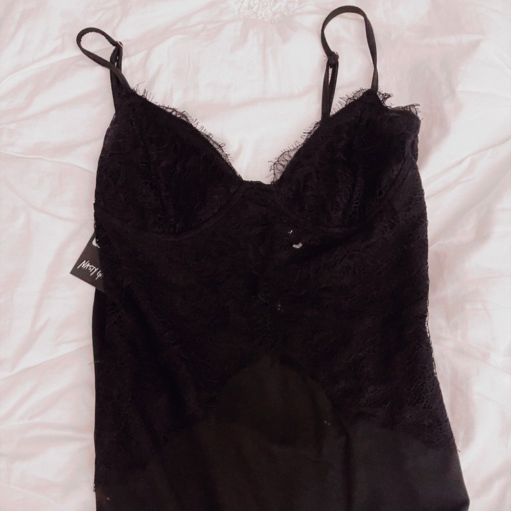 Black lace bodysuit